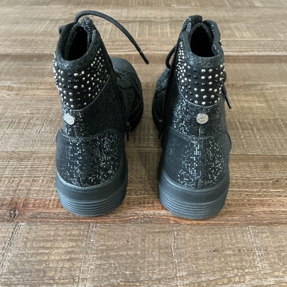 Madden NYC Women's Chunky Combat Boot With Rhinestone And Shimmer-Sz 5 - Picture 5 of 6